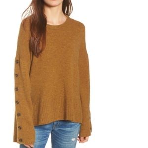 Madewell Button-Sleeve Pullover Sweater